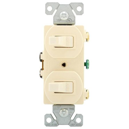EATON WIRING DEVICES Combination Toggle Switch, 15 A, 120277 V, Screw Terminal, Steel Housing Material 271LA